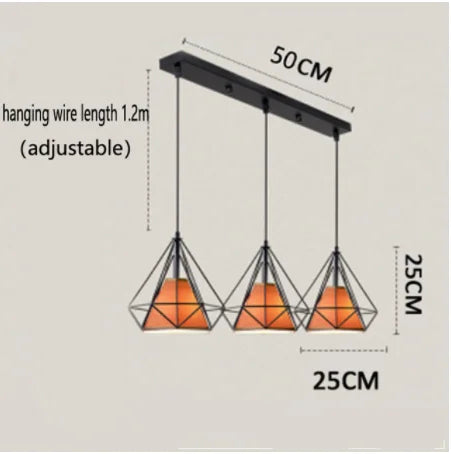 2022 New Nordic aisle diamond chandelier simple modern retro wrought iron living room dining room led ceiling chandelier