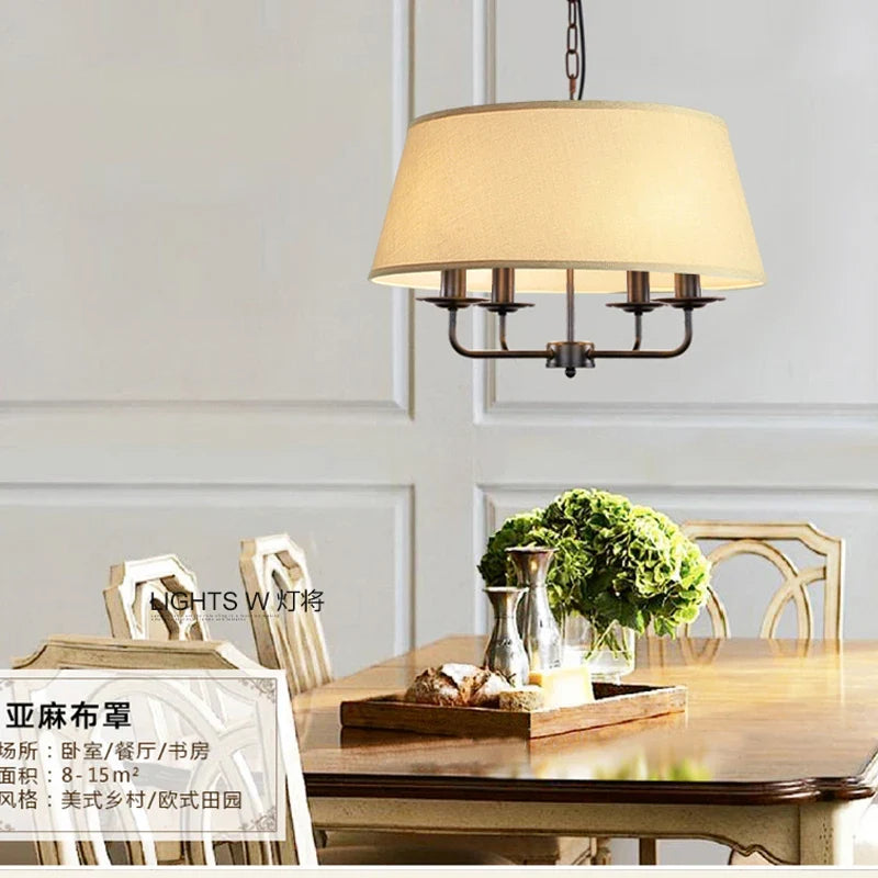luminaire suspendu led style rétro américain pour salon moderne