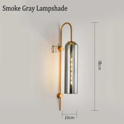 Applique en verre fumée gris ambre blanc vert