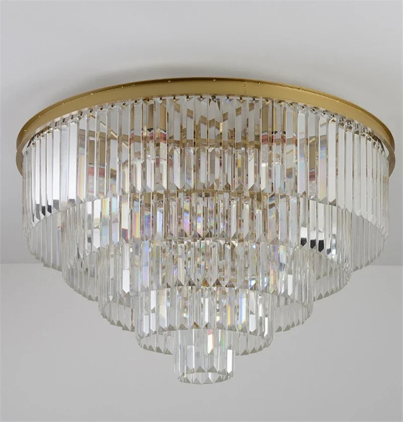 plafonnier moderne en cristal pour décoration élégante intérieure