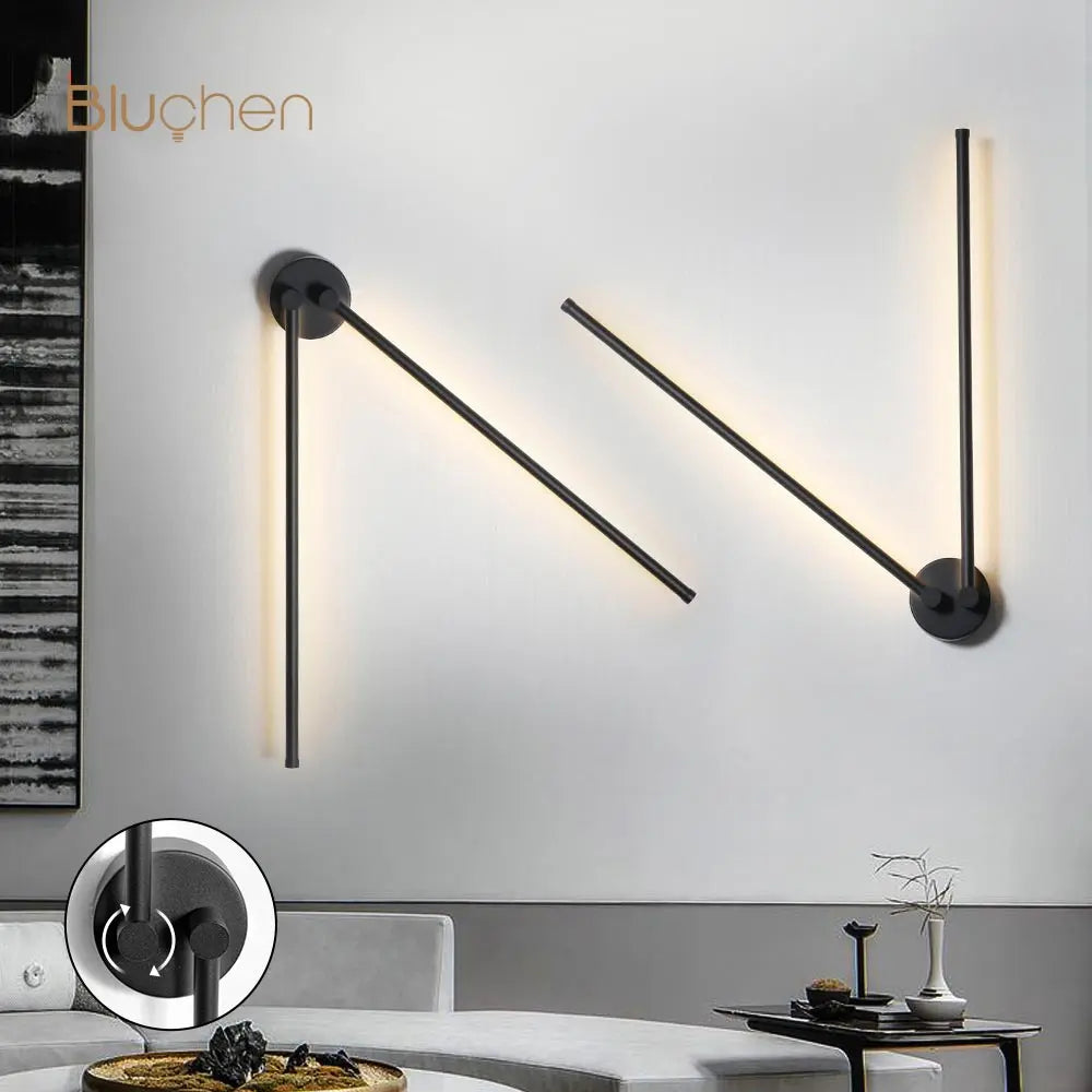 applique murale led moderne rotative pour arrière-plan de canapé
