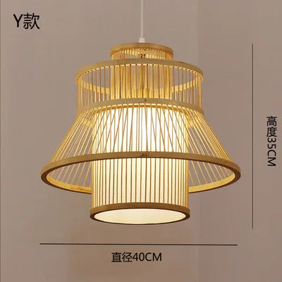 lustre en bambou style zen pour ambiance relaxante