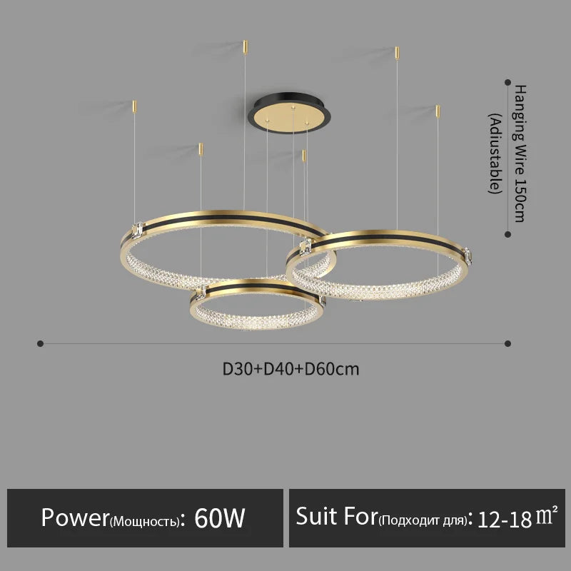 lustre en cristal moderne pour hall et restaurant luxe