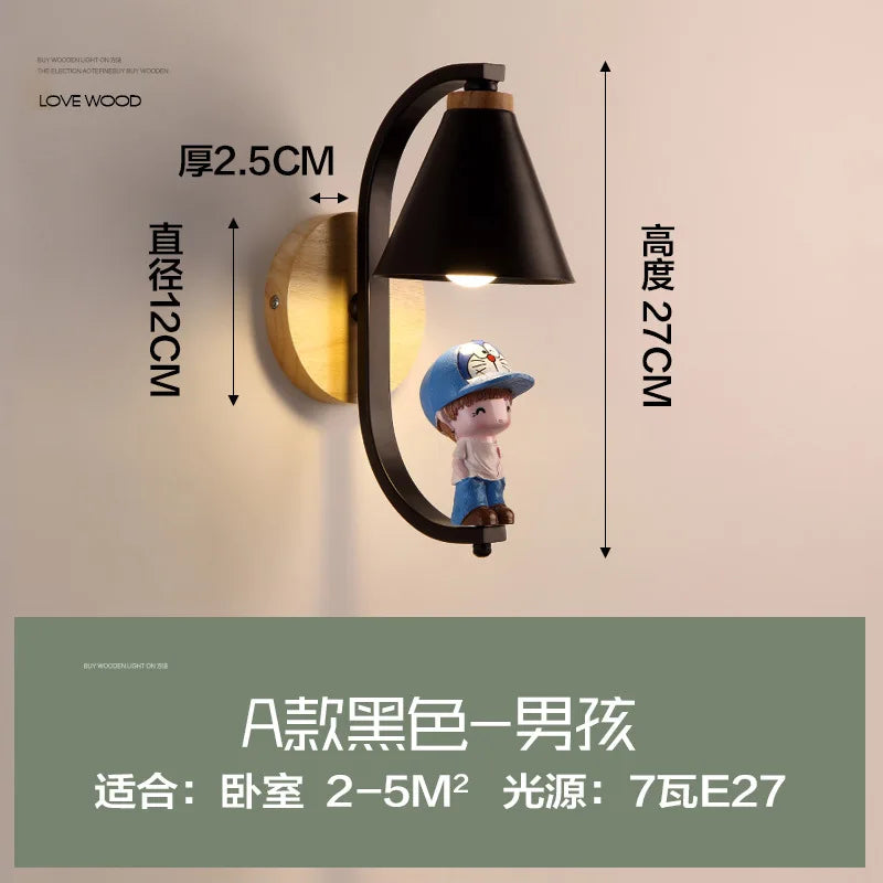 applique murale dessin animé style nordique pour enfants