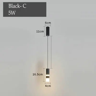 suspension LED en or art moderne long câble