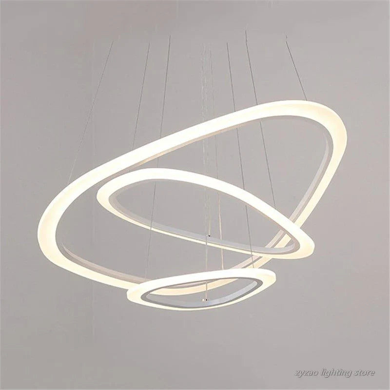suspension moderne à LED en acrylique pour intérieur élégant