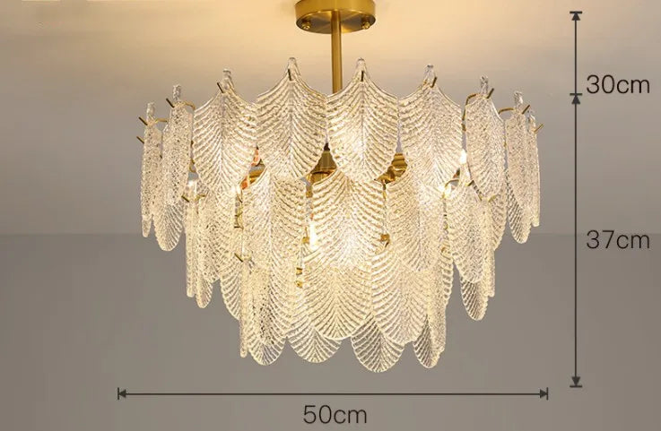 lustre de luxe en verre pour décoration intérieure élégante et moderne