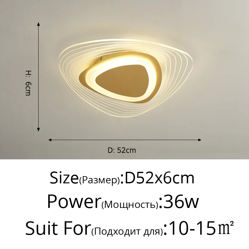 lustre led avec télécommande pour éclairage intérieur moderne