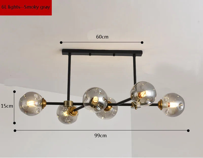lustre nordique de luxe design simple pour décoration intérieure