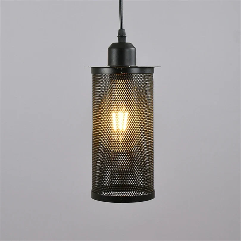 suspension industrielle en maille de fer pour bar et loft vintage