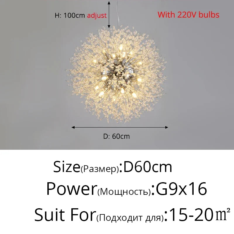lustre led moderne luciole simple décoration intérieure