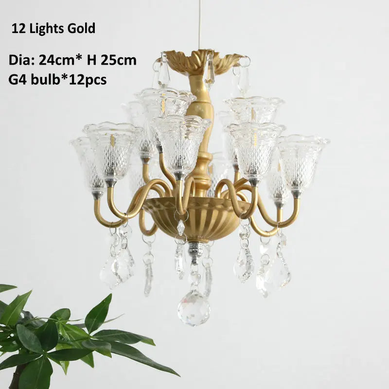 mini suspension créatives avec abat-jour en verre et cristal