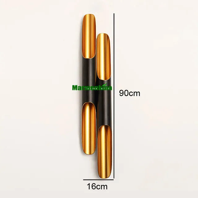 Nouvelle réplique ravissante applique murale Coltrane LED aile de tuyau en aluminium 2 lumières noir doré E27 applique murale