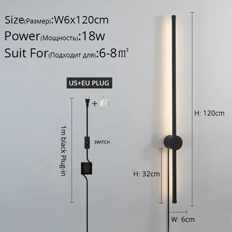 Simple avec prise 	 applique murale LED moderne lumières salon étude chambre chevet couloir allée salon cuisine lampe éclairage intérieur