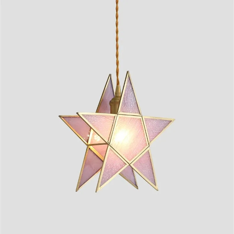 lampe de chevet moderne en verre avec décor floral suspendu