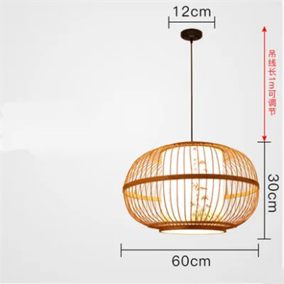 lanterne rustique japonaise osier bambou