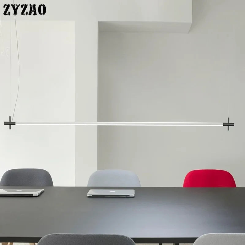 suspension moderne à bande led design minimaliste pour divers espaces