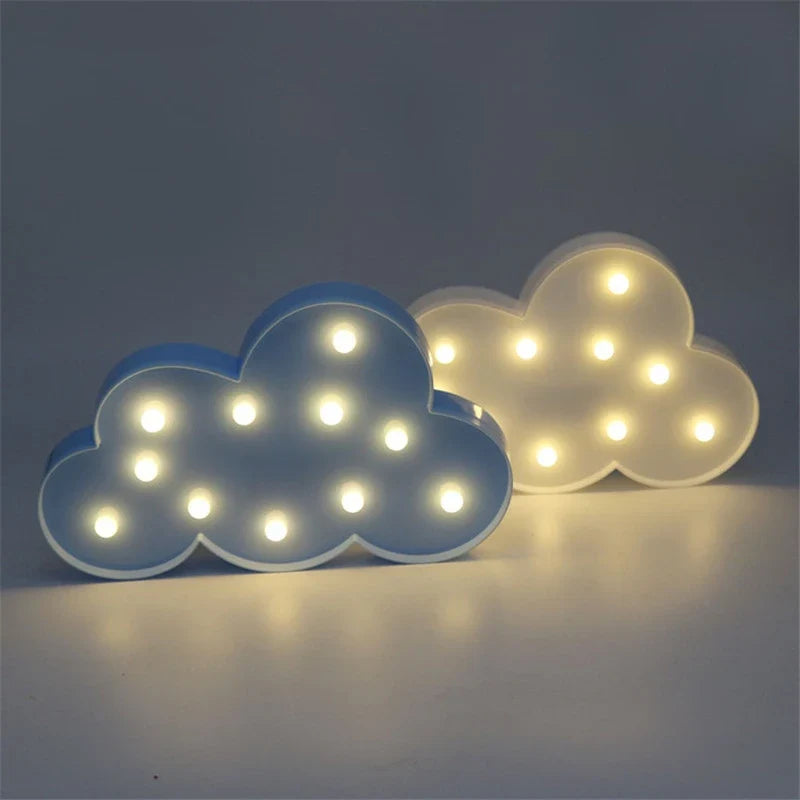 lampe led 3d nuage étoile lune veilleuse cadeau enfants décoration