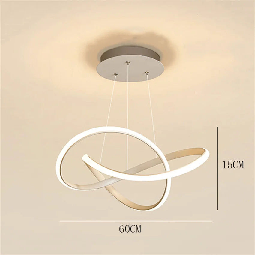 lustre à led moderne pour décoration intérieure élégante