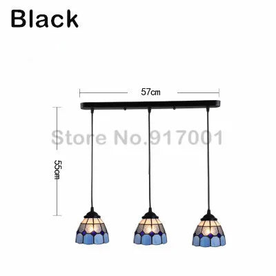 3 Heads Colorful Glass LED Pendant Lamps Light,Bedroom Suspension Hanging Ceiling Lamp