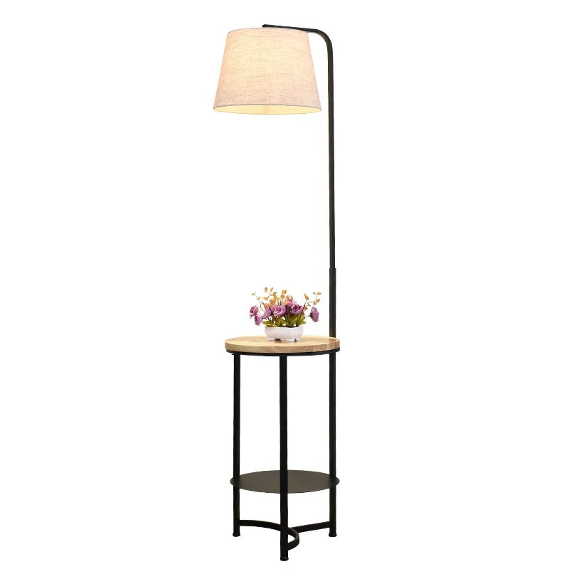 lampadaire en bois massif design moderne pour intérieur élégant