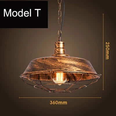 lampe suspendue vintage loft industrielle nordique veilleuse bar