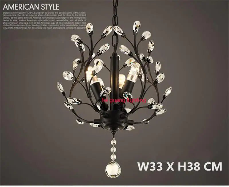 lustre en cristal rétro pour magasin créatif et original