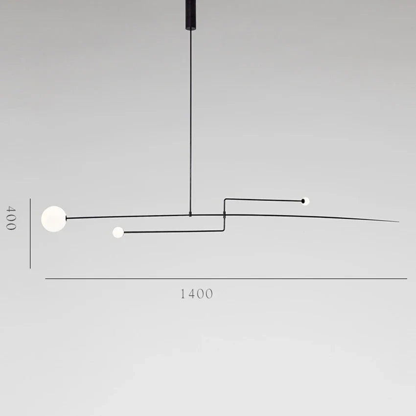 lustre à led géométrique en fer design moderne suspendu