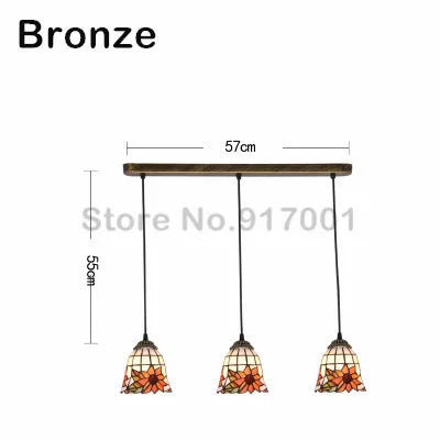 3 Heads Colorful Glass LED Pendant Lamps Light,Bedroom Suspension Hanging Ceiling Lamp