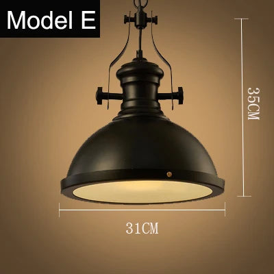 lampe suspendue vintage loft industrielle nordique veilleuse bar