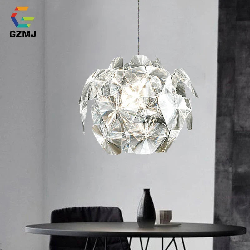 gzmj moderne acrylique led suspension créatif suspension lampe à main