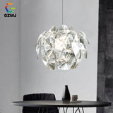 gzmj moderne acrylique led suspension créatif suspension lampe à main