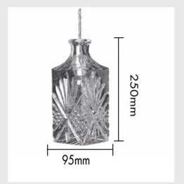 suspension led rétro vintage avec abat-jour en verre sculpté