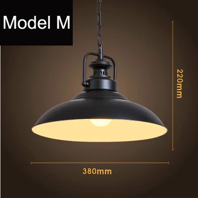lampe suspendue vintage loft industrielle nordique veilleuse bar