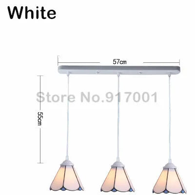 3 Heads Colorful Glass LED Pendant Lamps Light,Bedroom Suspension Hanging Ceiling Lamp