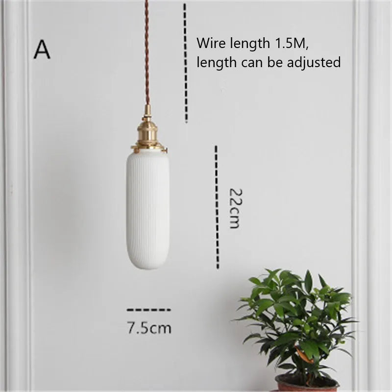 suspension nordique en céramique style industriel rétro pour divers espaces