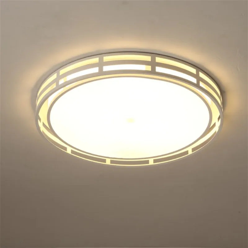 plafonnier led rond moderne en fer et acrylique