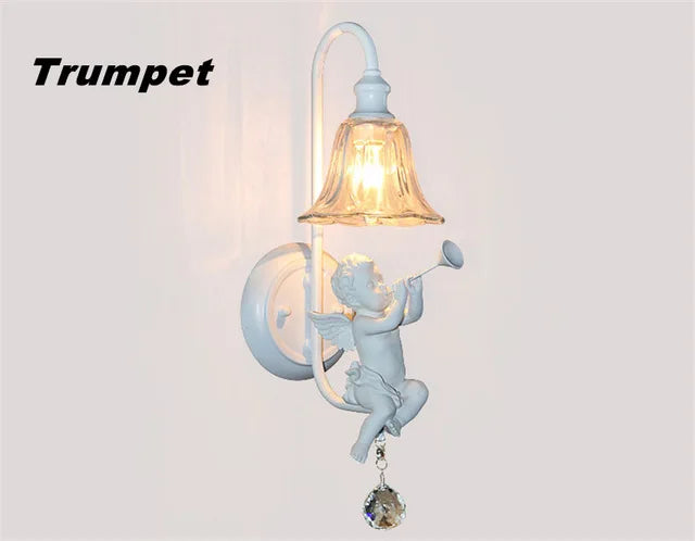 applique murale moderne ange musique pour enfant décoration