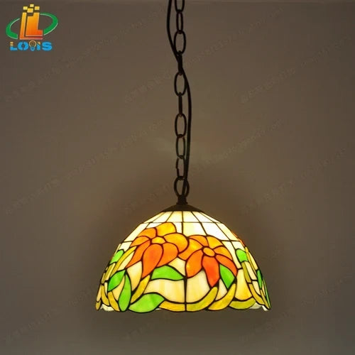 lustre en bégonia américain style tiffany pour décoration intérieure