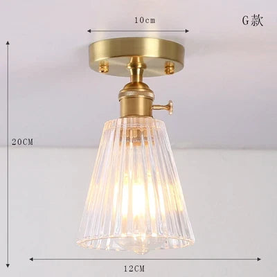 plafonnier led iwhd verre cuivre style nordique vintage edison
