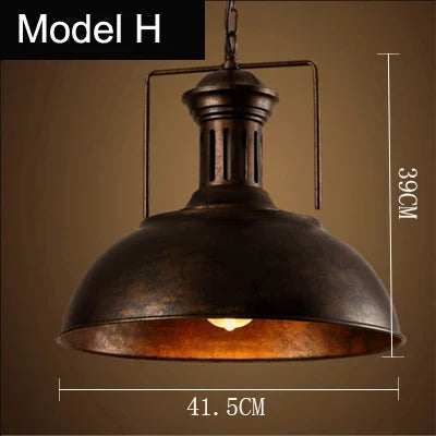 lampe suspendue vintage loft industrielle nordique veilleuse bar