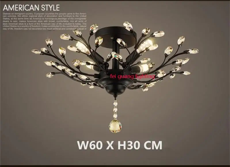 lustre en cristal rétro pour magasin créatif et original