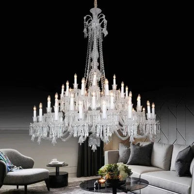 lustre en cristal noir pour un éclairage luxueux et élégant