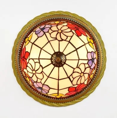plafonnier en vitrail style méditerranéen pour extérieur et intérieur
