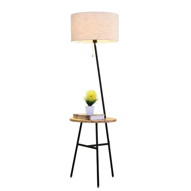 lampadaire en bois massif design moderne pour intérieur élégant