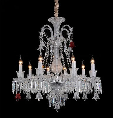 lustre en cristal noir pour un éclairage luxueux et élégant
