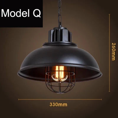 lampe suspendue vintage loft industrielle nordique veilleuse bar