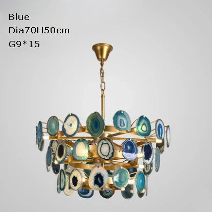 suspension design en agate de fer pour intérieur moderne