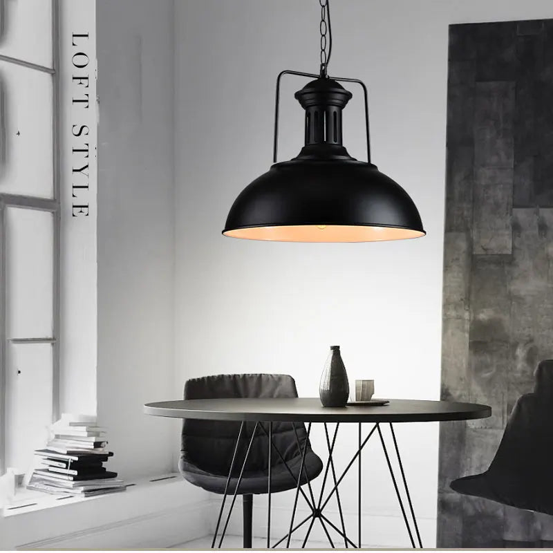 lampe suspension vintage en fer pour café loft rétro