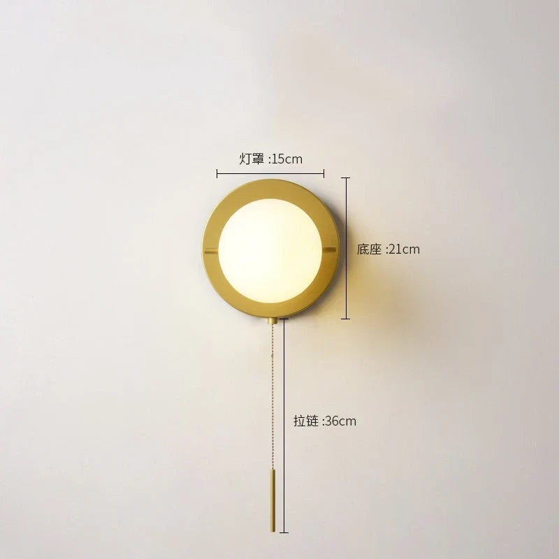 applique murale led avec interrupteur design moderne en verre